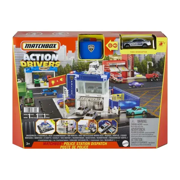 Hot Wheels Set “Dispecerat de poliție” Matchbox
