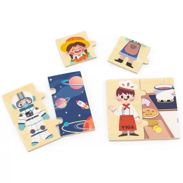 Joc logic de puzzle  „Profesiile” 24 elem.