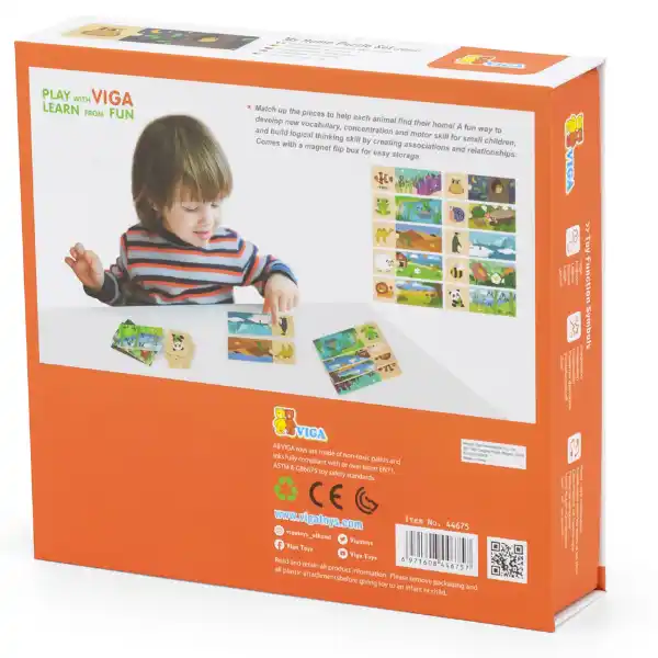 Joc de puzzle „Cine și unde locuiește” 24 elem.