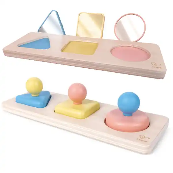 Деревянный пазл “Головоломка Монтессори с зеркалом”