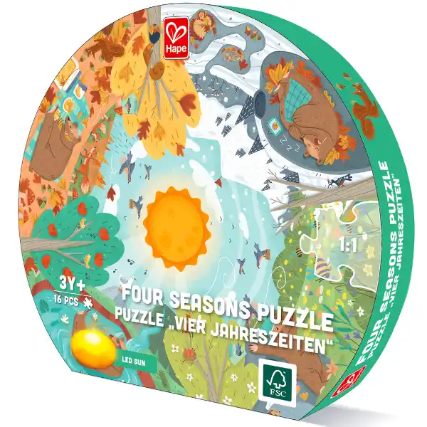 Круглый пазл «Четыре сезона», 16 эл.