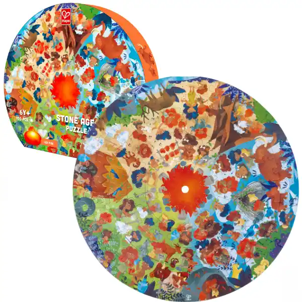 Puzzle rotund „Epoca de Piatră”, 100 elem.