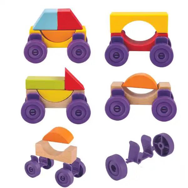 Деревянный конструктор “Разноцветные блоки: изучай и создавай”, 100 шт