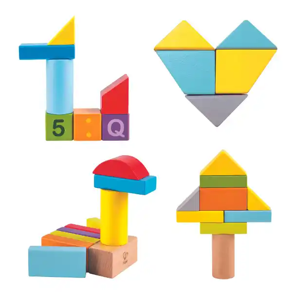 Деревянный конструктор “Разноцветные блоки: изучай и создавай”, 100 шт