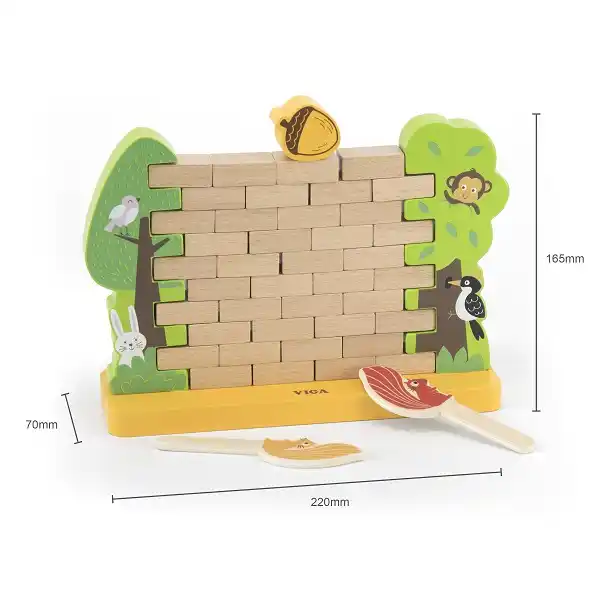 Деревянная настольная игра “Стена из кирпичиков”