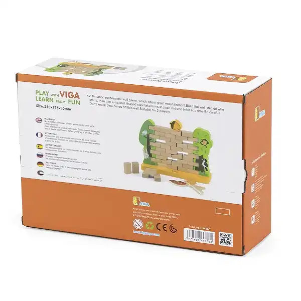 Деревянная настольная игра “Стена из кирпичиков”