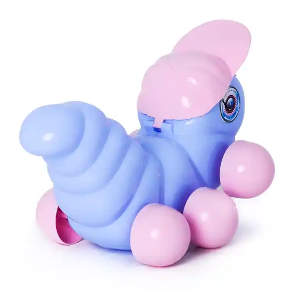 Каталка на веревочке с ручкой “Гусеница” в асс.