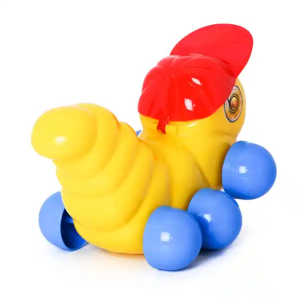 Каталка на веревочке с ручкой “Гусеница” в асс.