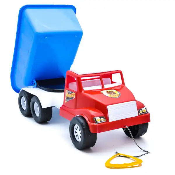 Каталка с веревочкой Самосвал “Волант” в асс