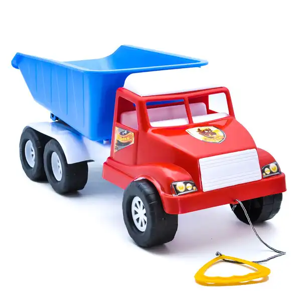 Каталка с веревочкой Самосвал “Волант” в асс