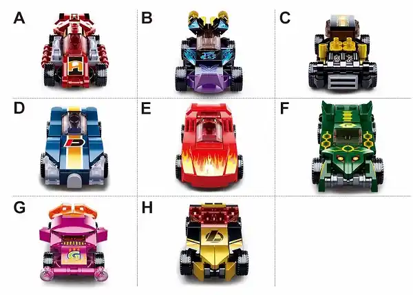 CONSTRUCTOR PowerBricks — Pull Back Car (8 видов)