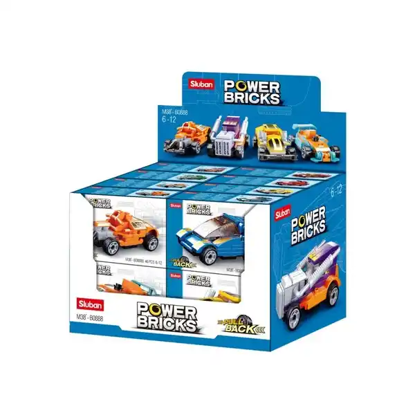 КОНСТРУКТОР Power Bricks — Pull Back Car