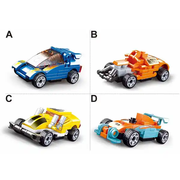 КОНСТРУКТОР Power Bricks — Pull Back Car