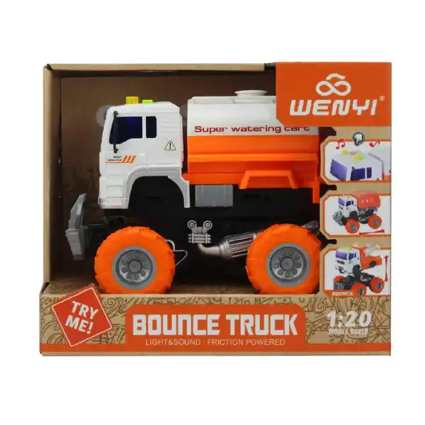 1:20 Подпрыгивающий грузовик с водяным баком и инерцией (свет / звук)