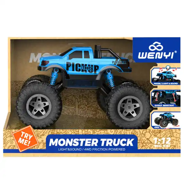 1:12 Монстр-трак с инерцией (свет / звук)