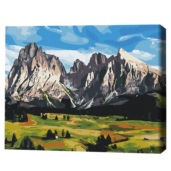 Pictură pe numere 40*50 cm (fără cutie) – Peisaj montan
