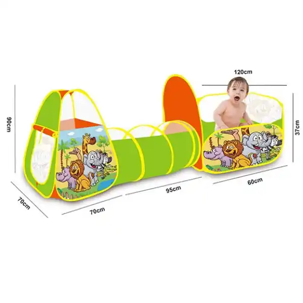 Игровой тоннель с палаткой и игровым кубом
