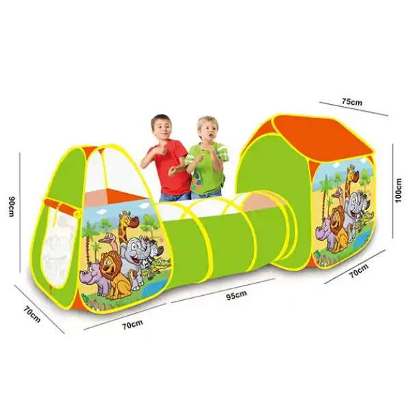 Игровой тоннель с палаткой и игровым кубом