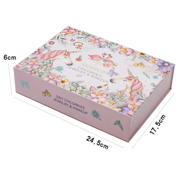 Produse cosmetice pentru copii și organizator cu 2 compartimente „Unicorn”