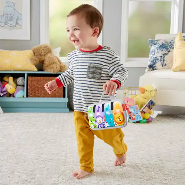 Fisher-Price Развивающая плюшевая игрушка для игры на животике “Пианино”