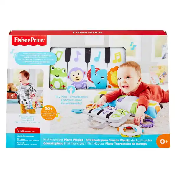 Fisher-Price Развивающая плюшевая игрушка для игры на животике “Пианино”