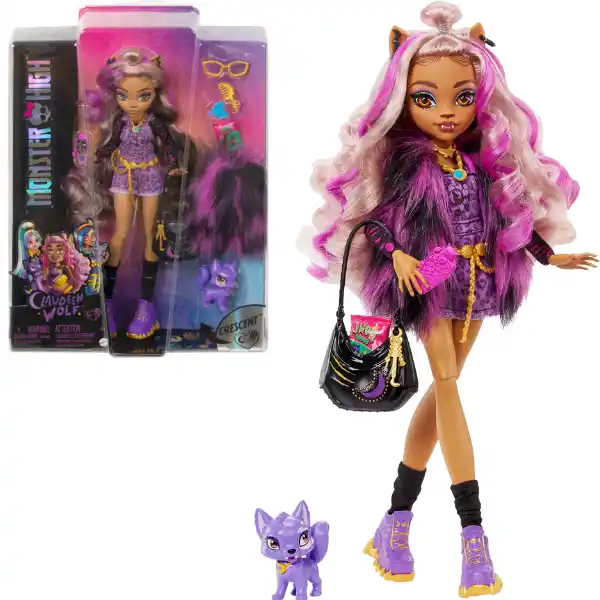 Set de joc Monster High “Clawdeen Wolf și Crescent”, cu accesorii