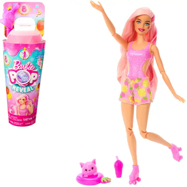 Păpușa Barbie Pop Reveal  „Limonadă cu căpșuni”, Fruit Series