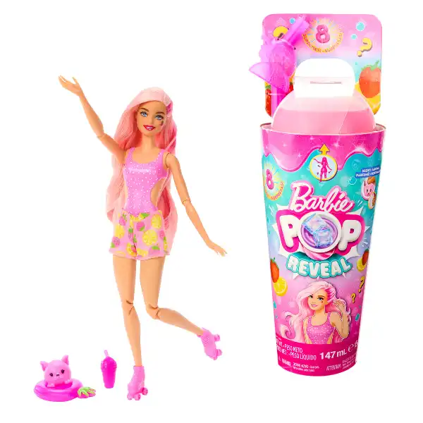 Păpușa Barbie Pop Reveal  „Limonadă cu căpșuni”, Fruit Series