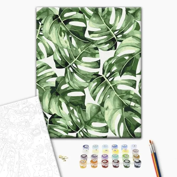 Pictură pe numere 40*50 cm (în cutie) – Monstera exotică