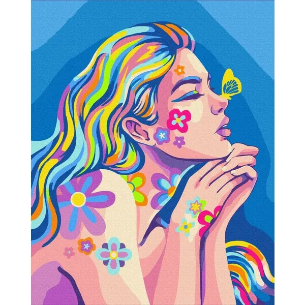 Pictură pe numere 40*50 cm (în cutie) –  Vise cu neon