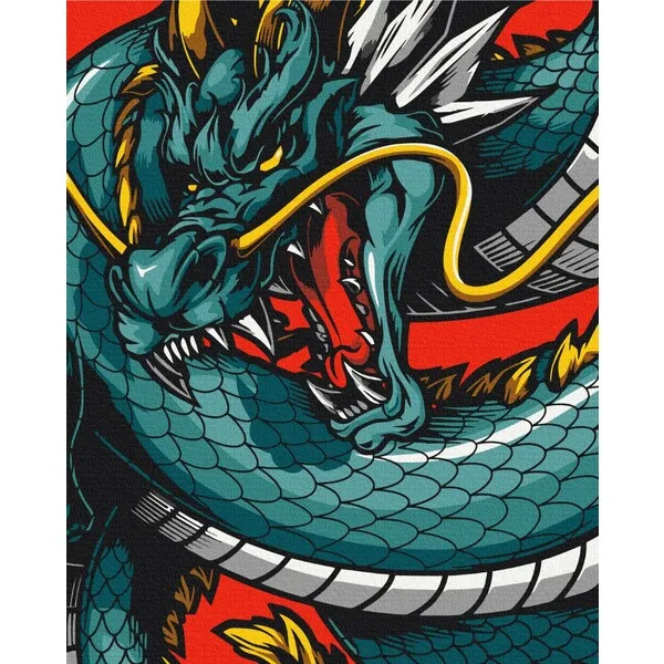 Pictură pe numere 40*50 cm (în cutie) – Dragon regal