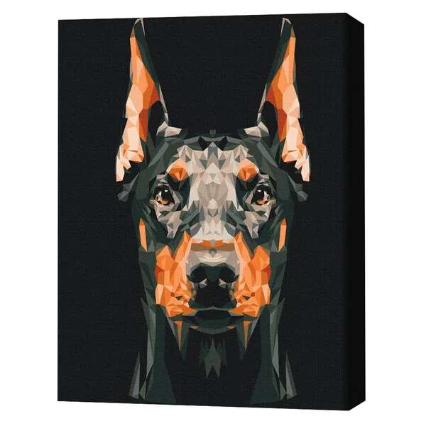 Pictură pe numere 40*50 сm (în cutie) – Doberman