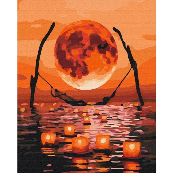 Pictură pe numere 40*50 сm (în cutie) – Luna relaxării complete