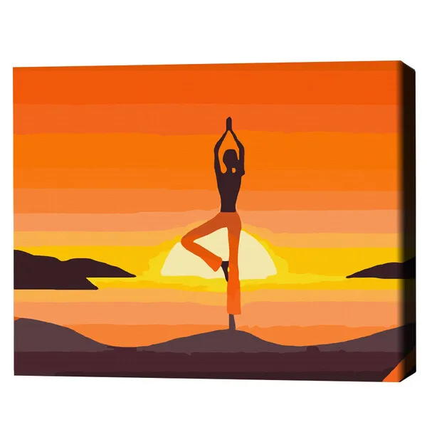 Pictură pe numere 40*50 сm (în cutie) – Asana de yoga