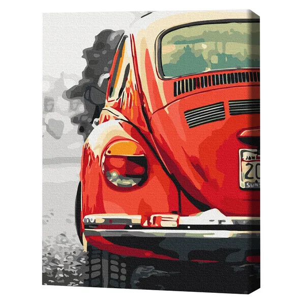 Pictură pe numere 40*50 сm (în cutie) – Retro roșu