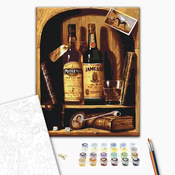 Pictură pe numere 40*50 сm (fără cutie)  – Set cadou