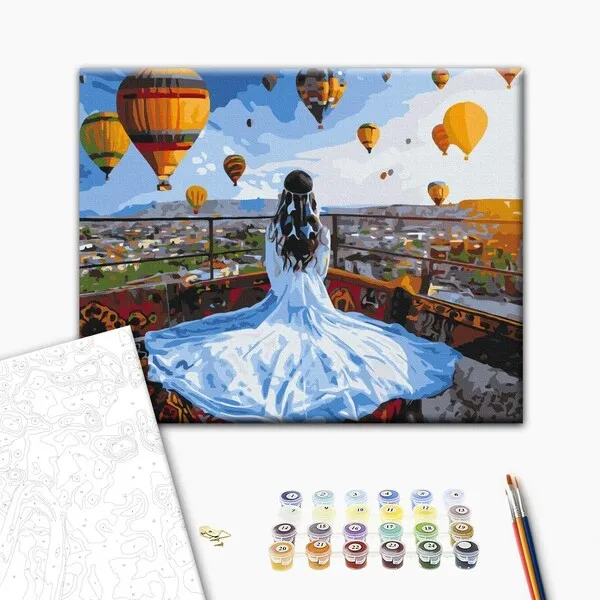 Pictură pe numere 40*50 сm (fără cutie)  – Visător în Cappadocia