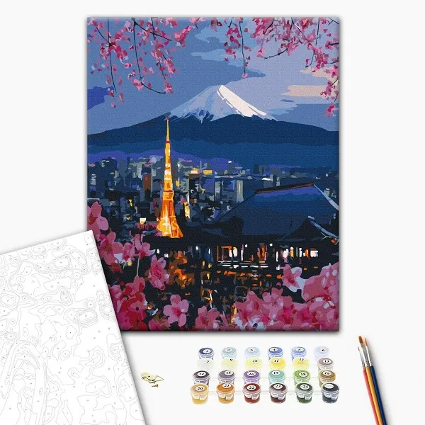 Pictură pe numere 40*50 сm (fără cutie)  – Călătorie în Japonia