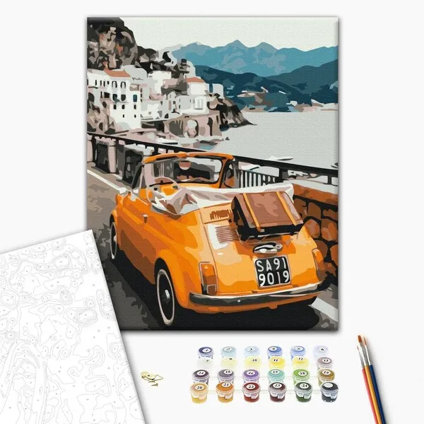 Pictură pe numere 40*50 сm (fără cutie)  – Mașină retro