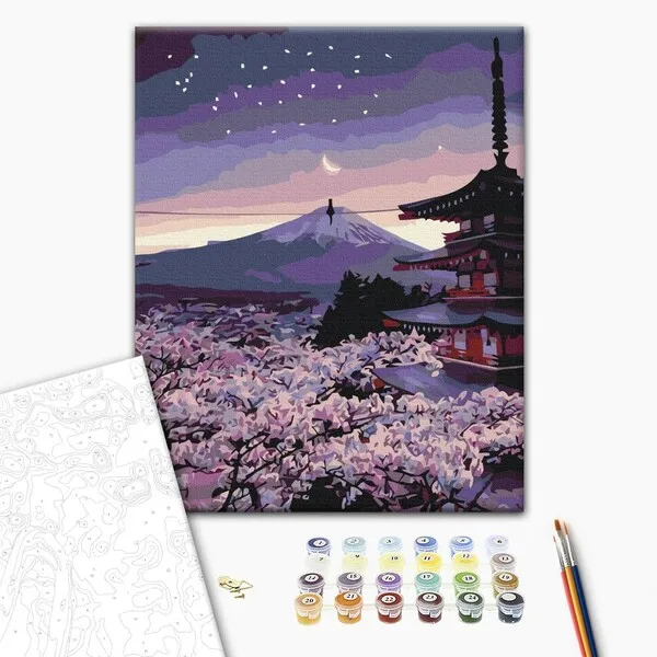 Pictură pe numere 40*50 сm (fără cutie)  – Japonia seara
