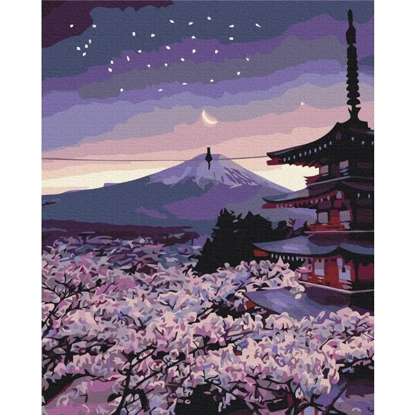 Pictură pe numere 40*50 сm (fără cutie)  – Japonia seara