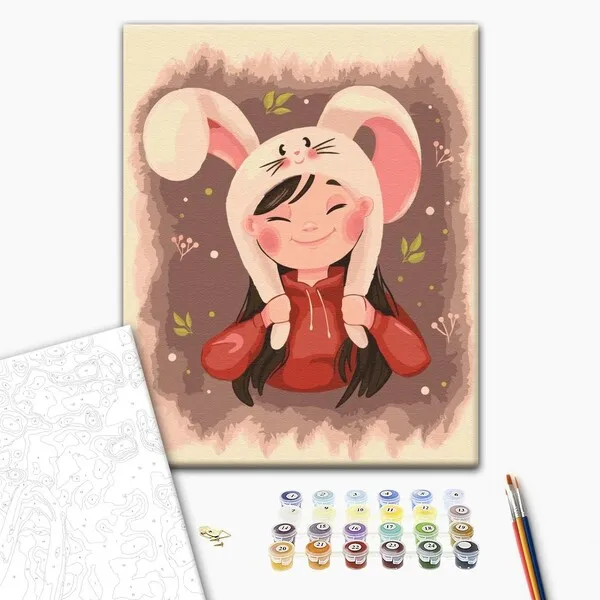 Pictură pe numere 30*40 сm (fără cutie) – Urechi de iepuraș