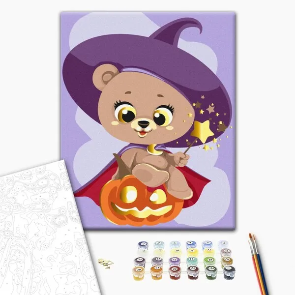 Pictură pe numere 30*40 сm (fără cutie) – Ursuleț magic
