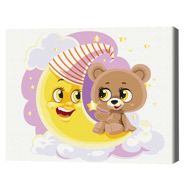 Pictură pe numere 30*40 сm (fără cutie) – Ursulețul somnoros