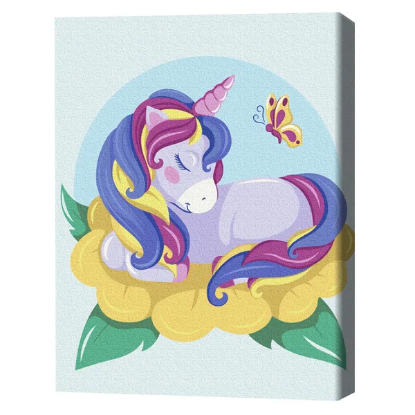 Pictură pe numere 30*40 сm (fără cutie) – Unicorn care înflorește