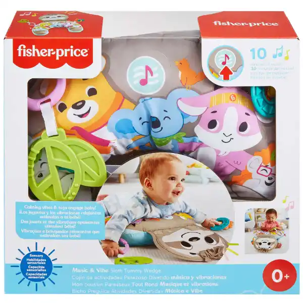 Fisher-Price Развивающая плюшевая игрушка для игры на животике “Ленивец”