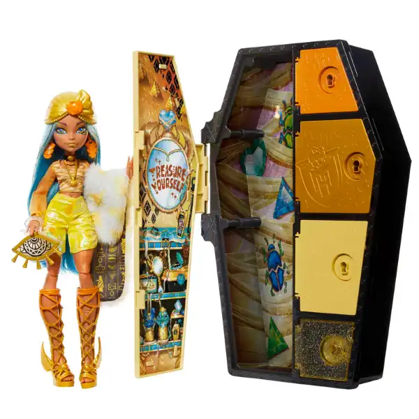 Set de joc Monster High “Cleo de Nile și Secrete din șifonier”, cu accesorii