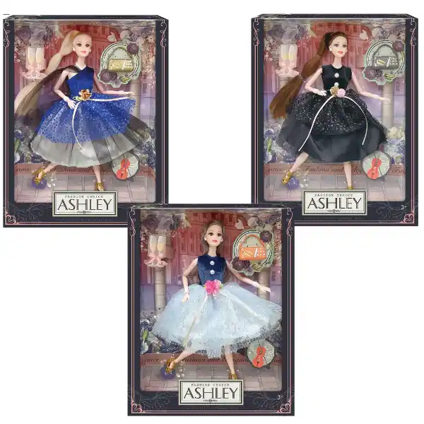 Păpușă „Ashley în rochie de seară”, 30 cm, 3 modele