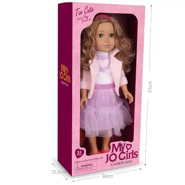 Кукла в фиолетовом платье, 45 см