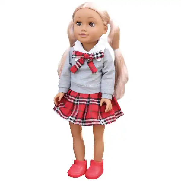Кукла в школьной униформе, 45 см
